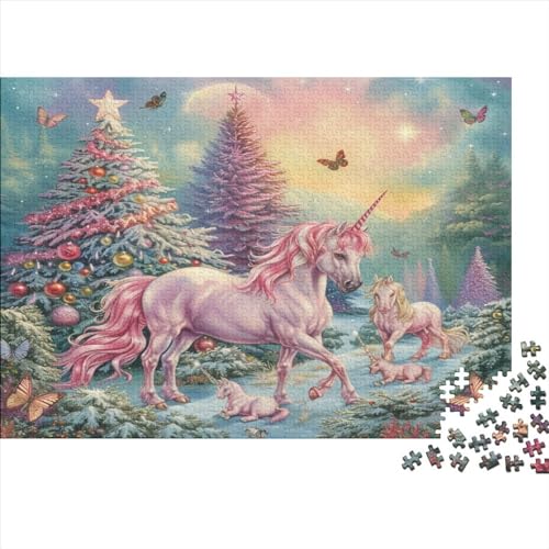 The Unicorn Family 1000 Stuck Puzzles UnregelmaBige Einzigartige Holzpuzzle Erwachsene Herausforderung Erwachsene Und Kinder Ab 14 Jahren 1000pcs (75x50cm) von GAOYUCHUN