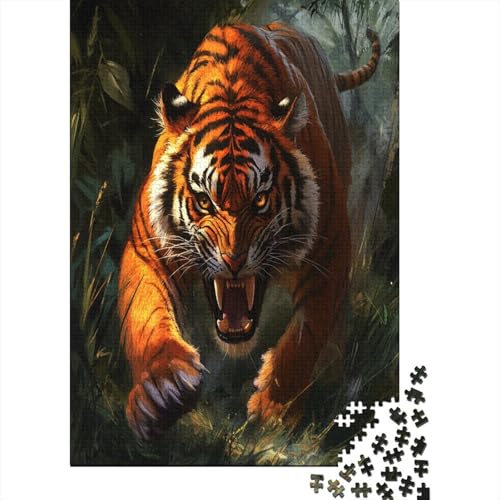 Tiger Puzzle 1000 Teile Erwachsene Abbauen Familien Holzpuzzle Erwachsene Schwieriges Für Erwachsene Und Kinder Ab 12 Jahren 1000pcs (75x50cm) von GAOYUCHUN