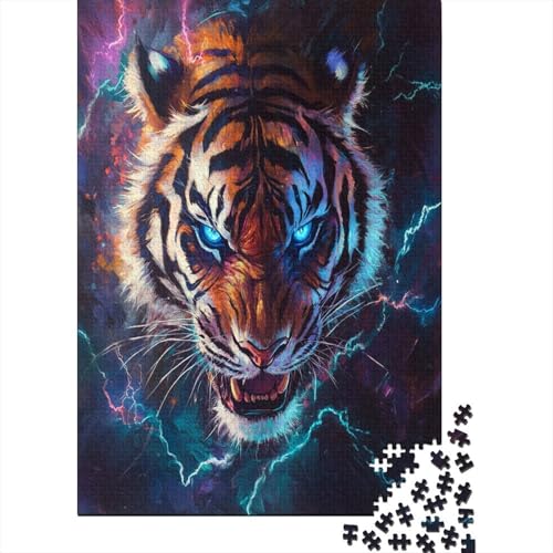 Tiger Puzzle 1000 Teile Erwachsene Lernspiel Spielzeug Geschenk Holzpuzzles Herausforderung Für Erwachsene Und Kinder Ab 12 Jahren 1000pcs (75x50cm) von GAOYUCHUN