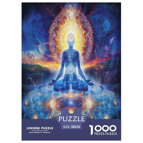 Traum Buddha Puzzle 1000-teilige Schwer Puzzle Spielzeug Pädagogisches Spiel Impossible Herausforderungsspielzeug Für Erwachsene Kinder 38x26cm/1000pcs von GAOYUCHUN
