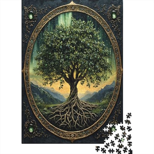Tree of Life Puzzle 1000 Teile Geschenkideen Holzpuzzle Erwachsene UnregelmaBige Einzigartige Für Erwachsene Und Kinder Ab 12 Jahren 1000pcs (75x50cm) von GAOYUCHUN