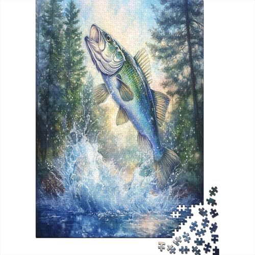 Trout 1000 Teile Puzzlespie UnregelmaBige Einzigartige Puzzle 1000 Teile Holzpuzzles Heim Dekoration Erwachsene Und Kinder Ab 14 Jahren 1000pcs (75x50cm) von GAOYUCHUN