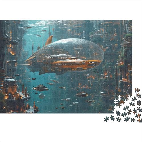Undersea City 1000-teiliges Puzzle Geschenkideen Holzpuzzle Erwachsene UnregelmaBige Einzigartige Für Erwachsene Und Kinder Ab 12 Jahren 1000pcs (75x50cm) von GAOYUCHUN