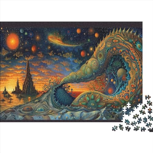 Vibrant Ecosystem 1000 Teile Puzzlespie UnregelmaBige Einzigartige Holzpuzzles Stressabbau-Spielzeug Für Erwachsene Und Kinder Ab 12 Jahren 1000pcs (75x50cm) von GAOYUCHUN