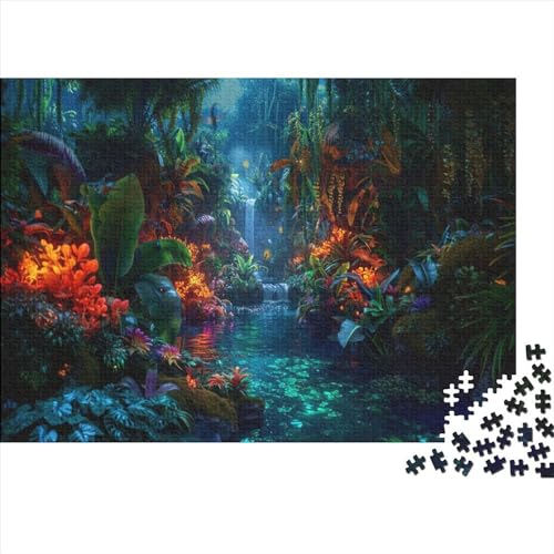 Vibrant Jungle 1000 Stuck Puzzles Stressabbau-Spielzeug Holzpuzzle Erwachsene Herausforderung Für Erwachsene Und Kinder Ab 12 Jahren 1000pcs (75x50cm) von GAOYUCHUN