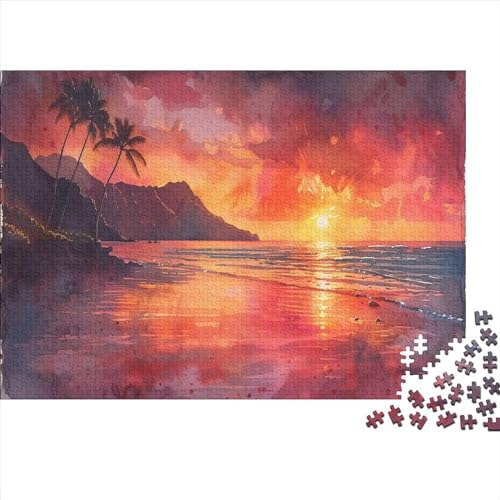 Vibrant Sunsets 1000 Stuck Puzzles UnregelmaBige Einzigartige Holzpuzzle Erwachsene Herausforderung Erwachsene Und Kinder Ab 14 Jahren 1000pcs (75x50cm) von GAOYUCHUN