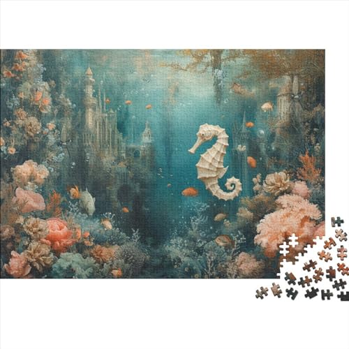 Vibrant Under The Sea Scene 1000 Stuck Puzzles Stressabbau-Spielzeug Holzpuzzle Erwachsene Heim Dekoration Erwachsene Und Kinder Ab 14 Jahren 1000pcs (75x50cm) von GAOYUCHUN