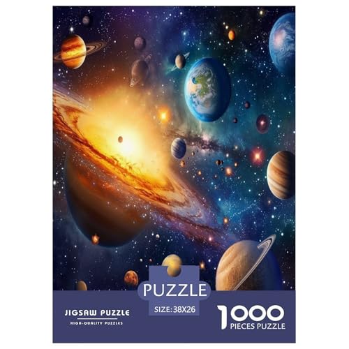 Weltraum Puzzle 1000-teilige Schwer Puzzle Spielzeug Pädagogisches Spiel Impossible Herausforderungsspielzeug Für Erwachsene Und Kinder in Bewährter 38x26cm/1000pcs von GAOYUCHUN