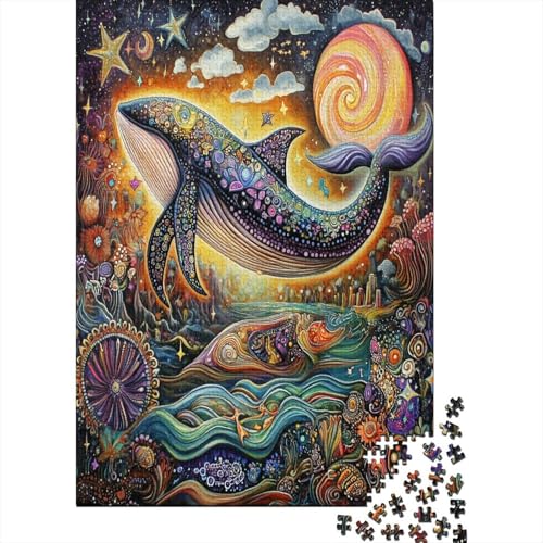 Whale Puzzle 1000 Teile UnregelmaBige Einzigartige Holzpuzzle Erwachsene Heim Dekoration Für Erwachsene Und Kinder Ab 12 Jahren 1000pcs (75x50cm) von GAOYUCHUN