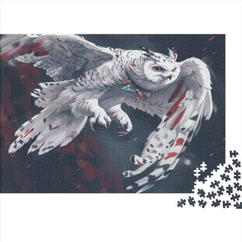 White Owl 1000-teiliges Puzzle Lernspiel Spielzeug Geschenk Holzpuzzle Erwachsene Schwieriges Für Erwachsene Und Kinder Ab 12 Jahren 1000pcs (75x50cm) von GAOYUCHUN