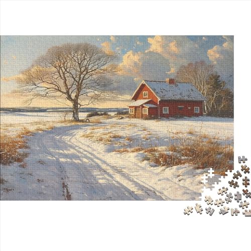 Winter Landscape Puzzle 1000 Teile Für Erwachsene Puzzles Geschenke Für Frauen Puzzle Für Erwachsene Und Kinder Ab 14 Jahren 1000pcs (75x50cm) von GAOYUCHUN