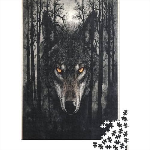 Wolf 1000-teiliges Puzzle Lernspiel Spielzeug Geschenk Puzzle 1000 Teile Puzzles Heim Dekoration Für Erwachsene Und Kinder Ab 12 Jahren 1000pcs (75x50cm) von GAOYUCHUN