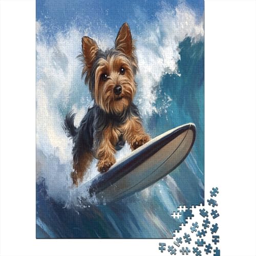 Yorkshire Terrier Puzzle 1000 Teile Erwachsene Herausforderung Holzpuzzle Erwachsene Für Erwachsene Und Kinder Ab 12 Jahren 1000pcs (75x50cm) von GAOYUCHUN
