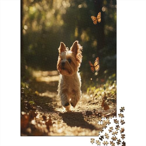 Yorkshire Terrier Puzzle 1000 Teile Erwachsene Lernspiel Spielzeug Geschenk Holzpuzzle Erwachsene Für Erwachsene Und Kinder 1000pcs (75x50cm) von GAOYUCHUN