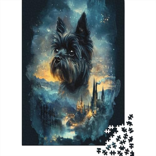 Yorkshire Terrier Puzzle 1000 Teile Erwachsene Lernspiel Spielzeug Geschenk Holzpuzzles Für Erwachsene Und Kinder Ab 12 Jahren 1000pcs (75x50cm) von GAOYUCHUN