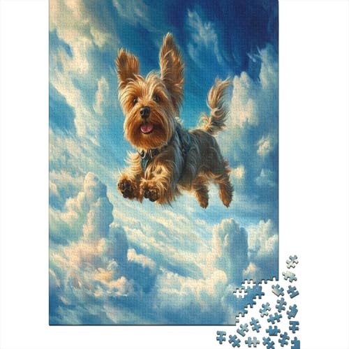 Yorkshire Terrier Puzzle 1000 Teile Erwachsene Lernspiel Spielzeug Geschenk Holzpuzzles Herausforderung Für Erwachsene Und Kinder Ab 12 Jahren 1000pcs (75x50cm) von GAOYUCHUN