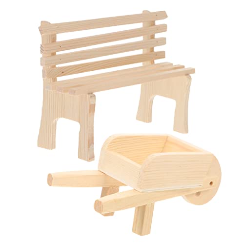 GARIOUANS 1 Satz Adorable Mini Wooden Chair TLG Möbel für Puppenhäuser und Miniaturlandschaften Niedliche Bank und Kleiner Einkaufswagen für DIY Projekte und Fotodekoration GARIOUANS 1 Satz Adorable Mini Wooden Chair TLG Möbel für Puppenhäuser und Miniaturlandschaften Niedliche Bank und Kleiner Einkaufswagen für DIY Projekte und Fotodekoration von GARIOUANS
