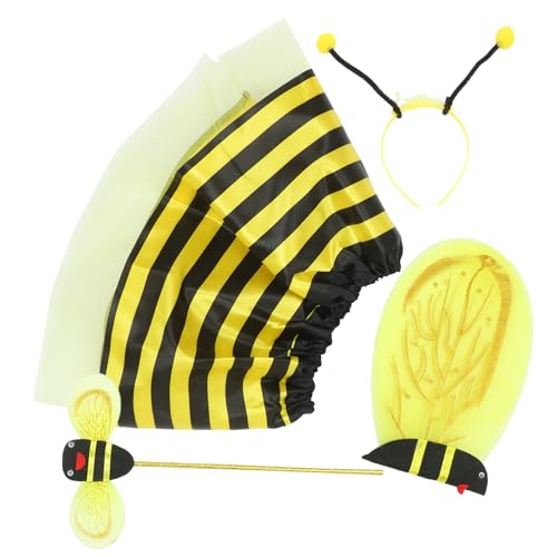 GARIOUANS 1 Satz Bienenkostüm Set für Gelbes Bienenkostüm mit Flügeln Rock und Haarreif Karneval Halloween und Kostümpartys Bee Cosplay Zubehör GARIOUANS 1 Satz Bienenkostüm Set für Gelbes Bienenkostüm mit Flügeln Rock und Haarreif Karneval Halloween und Kostümpartys Bee Cosplay Zubehör von GARIOUANS
