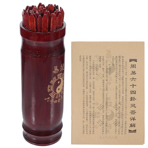 GARIOUANS 1 Satz Chinesischen Wahrsagestäbchen und Buch Divinationsspiel für Familienfeiern Tempel und Mehr Aus Hochwertigem Leicht und Tragbar für Gesellige Runden GARIOUANS 1 Satz Chinesischen Wahrsagestäbchen und Buch Divinationsspiel für Familienfeiern Tempel und Mehr Aus Hochwertigem Leicht und Tragbar für Gesellige Runden von GARIOUANS