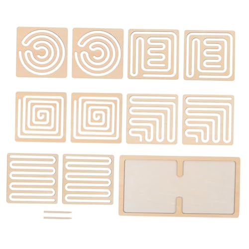 GARIOUANS 1 Satz Denkspiel Gehirnspielzeug Für Kognitive Beeinträchtigungsspiele Gehirnrätsel Spielzeuggehirn Gehirnrätsel Für Erwachsene Tischpuzzle Handpuzzles Holz Khaki von GARIOUANS