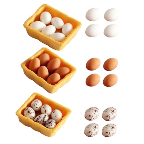 GARIOUANS 1 Satz Eierkorb Mini Eier Gefleckt Körbe Dekorative Puppenhaus Accessoires für Kreative Osterdekoration und Modellgestaltung GARIOUANS 1 Satz Eierkorb Mini Eier Gefleckt Körbe Dekorative Puppenhaus Accessoires für Kreative Osterdekoration und Modellgestaltung von GARIOUANS