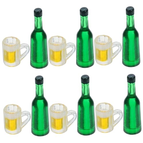 GARIOUANS 1 Satz Essen und in Miniatur entzückende Miniaturtasse Puppenhaus-Miniaturbecher Mini -Hausdekorationen Mini-Cup-Anhänger Mini -Trinkflasche Kleiner Becher Mini-Becher Harz von GARIOUANS