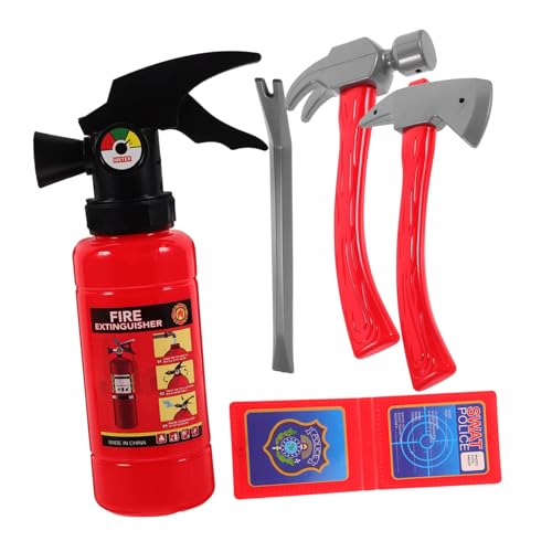 GARIOUANS 1 Satz Feuerwehrspielzeug Hinterhof Feuerwehrmann Für Kinderspielzeug Kleinkind Feuerwehrmann-spielspielzeug Indoor- Rollenspiel- Rot Abs von GARIOUANS