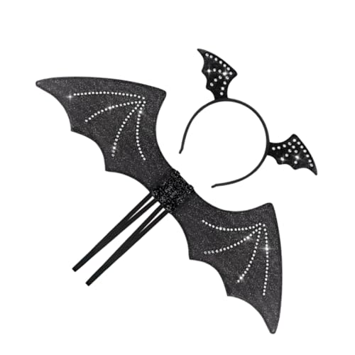 GARIOUANS 1 Satz Fledermausflügel Haarband Set für Halloween Kostümpartys Flexibles Stirnband für Erwachsene und Hochwertiges Zubehör für Cosplay und Theateraufführungen für Auffällige GARIOUANS 1 Satz Fledermausflügel Haarband Set für Halloween Kostümpartys Flexibles Stirnband für Erwachsene und Hochwertiges Zubehör für Cosplay und Theateraufführungen für Auffällige von GARIOUANS