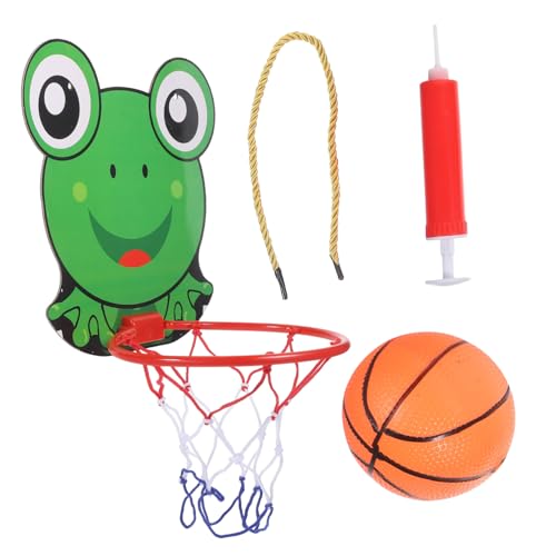 GARIOUANS 1 Satz Froschkopf -Basketballbrett Cartoon-Basketball-Rahmen Mini-Cartoon-Basketballständer Kleiner Basketballkorb Indoor-Basketballrahmen Basketballkorb für Karton Grün von GARIOUANS