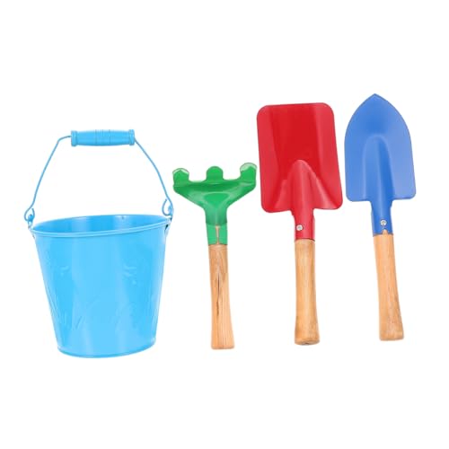 GARIOUANS 1 Satz Gartenspielzeug für Teiliges Sand und Gartenwerkzeug Rechen und Eimer für Strand und Gartenaktivitäten Sicher und Kinderfreundlich Design Zufällige Farbe von GARIOUANS