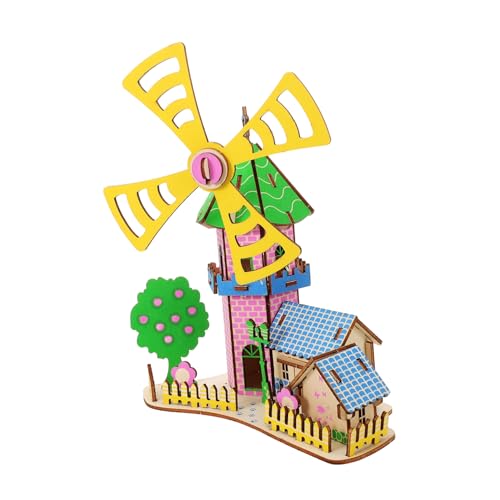GARIOUANS 1 Satz Holzpuzzle Windmühle Modellbausatz DIY Puzzle Haus Kreatives Langlebig und Sicher für Bastelprojekte und Dekoration GARIOUANS 1 Satz Holzpuzzle Windmühle Modellbausatz DIY Puzzle Haus Kreatives Langlebig und Sicher für Bastelprojekte und Dekoration von GARIOUANS