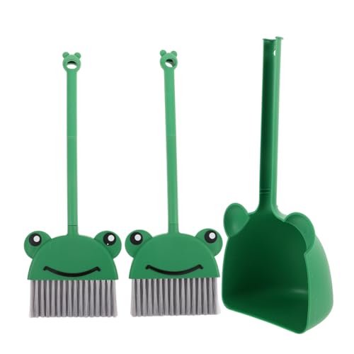 GARIOUANS 1 Satz Kehrschaufel Für Kleinkind Besen Kinderbesen Kleiner Staubpan Der Kleiner Besen Haushaltsspielzeug Kleiner Besen Und Kehrschaufel Staubbesen Green Plastik von GARIOUANS