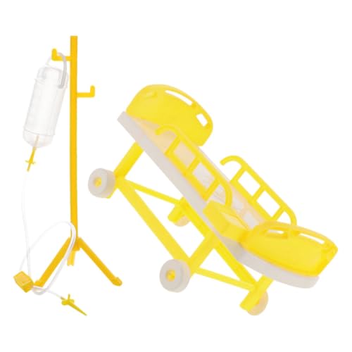 GARIOUANS 1 Satz Medizinisches Bett Kind Vorgeben Simulieren Arzt Erkenntnis- Krankenhausbettspielzeug Spielzubehör Mini -Bett Mädchen Puppenhauszubehör Plastik Gelb GARIOUANS 1 Satz Medizinisches Bett Kind Vorgeben Simulieren Arzt Erkenntnis- Krankenhausbettspielzeug Spielzubehör Mini -Bett Mädchen Puppenhauszubehör Plastik Gelb von GARIOUANS