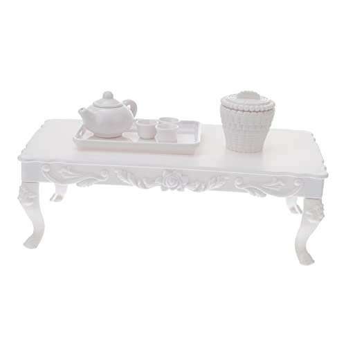 GARIOUANS 1 Satz Miniatur -Tee -Tisch Mini -Tee -Tischmodell Puppenhausdekor Tea-Party- Mini-Teetasse winzige Spielsachen Mini-Teegeschirr schmücken Miniatur-Teegeschirr Plastik von GARIOUANS