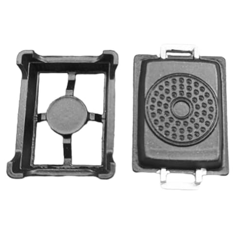 GARIOUANS 1 Satz Miniatur-puppenhauszubehör Kleiner Grill Grillschalenmodell Tun So, Als Würden Sie Küchengeräte Kleines Miniatur-Fisch-serviertablett Legierung Black von GARIOUANS