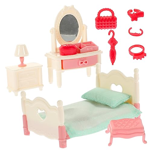 GARIOUANS 1 Satz Simuliertes Schlafzimmerzubehör Winzig Bausatz Möbel Mini Puppen Für Puppenhaus Dollhouse Dekorationen Dollhouse Decor Plastik von GARIOUANS