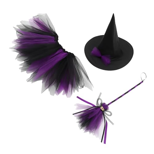 GARIOUANS 1 Satz Teiliges Halloween Hexenkostüm mit Tüllrock Besen und Hut Rollenspiele und Karneval Gruselige Halloween Feiern und Kostümpartys GARIOUANS 1 Satz Teiliges Halloween Hexenkostüm mit Tüllrock Besen und Hut Rollenspiele und Karneval Gruselige Halloween Feiern und Kostümpartys von GARIOUANS