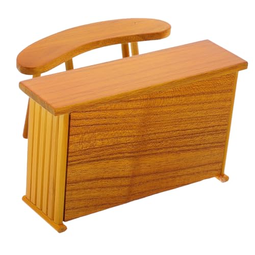 GARIOUANS 1 Satz Zubehör Für Puppenhäuser Miniaturstühle Zum Basteln Simulationsmöbel Winzige Möbel Puppenhaus-möbeltisch Puppenhaus Vintage Miniatur Schreibtisch Hellbraun Holz von GARIOUANS