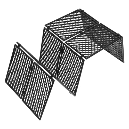 GARIOUANS 1 Satz Zubehör für Schutznetz-Bausteine Kleiner Spielzeugzaun Bausteine-Zaun Mini-Bauernhofzaun aus Kunststoff Miniaturzaun für Nutztiere Simulations-Hindernisspielzeug Abs Schwarz von GARIOUANS