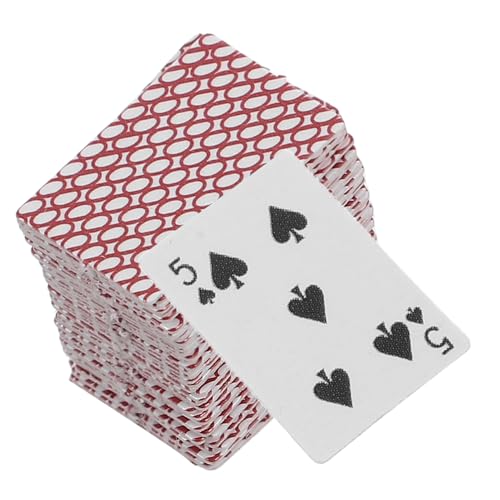 GARIOUANS 1 Schachtel Maßstab Papier Kartenspiel Zubehör für Puppenhaus Miniaturkarten für Interaktives und Vielseitige Spieloptionen von GARIOUANS