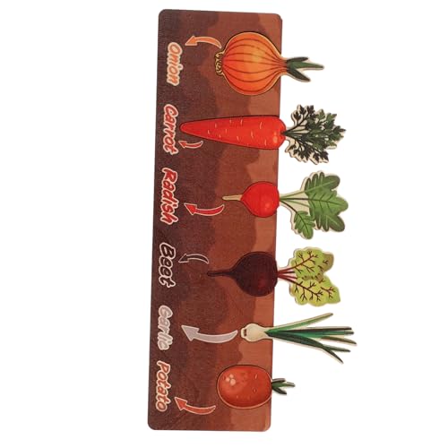 GARIOUANS 1 Set Holz Gemüse Form Passenden Puzzle Für Kleinkinder Frühen Lernen Spielzeug Für Kinder Unterrichten Baby Spielzeug Spaß Vorschule Puzzle Bord von GARIOUANS