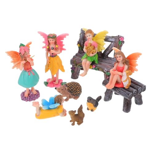 GARIOUANS 1 Set Mini Fairy Dekoration Für Miniaturfee Feenfiguren Harz Desktop Ornamente Für Kleine Fairy -szenendekoration Und Landschaftsgestaltung von GARIOUANS