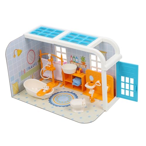 GARIOUANS 1 Set Puppenhaus Puppenzubehör Miniaturmöbel Mini Badewanne Mini Badezimmer Mini Möbel Mini Möbel Miniatur Badezimmer Requisiten Kunststoff von GARIOUANS