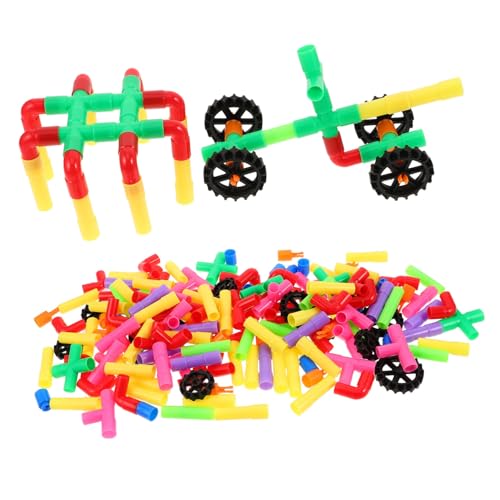 GARIOUANS 1 Set Rohrbausteine Große Röhrenbausteine ​​Für – Lehrreiches Buntes Ineinandergreifendes Röhrenkonstruktionsspielzeug Für Kleinkinder Zum Im Und Außenbereich von GARIOUANS