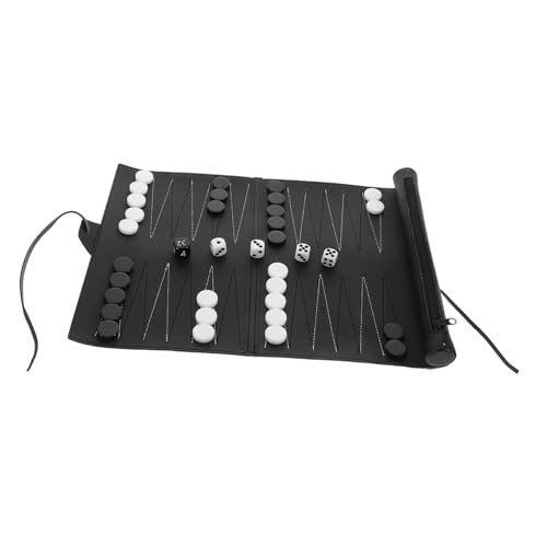 GARIOUANS 1 Set Schachbrett Reisezubehör Reiseschachmattenteil Reise Klappmatte Desktop Tischschachspielzeug Tragbares Schachbrett Tragbare Matte Schachmatte Faltbar Kind Pu von GARIOUANS