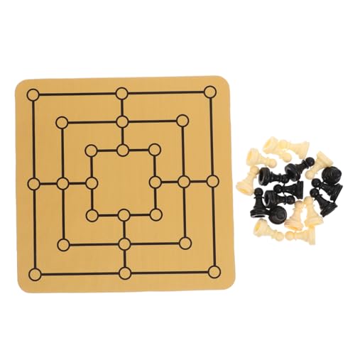 GARIOUANS 1 Set Tragbares Morris-schachspielset Für Neun Herren Für Familien-tischspaß, Traditionelles Brettspiel, Unterhaltung, Lustiges Versammlungsschachbrett GARIOUANS 1 Set Tragbares Morris-schachspielset Für Neun Herren Für Familien-tischspaß, Traditionelles Brettspiel, Unterhaltung, Lustiges Versammlungsschachbrett von GARIOUANS