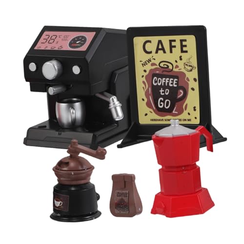 GARIOUANS 1 Set Von Kaffee Shop Modell Miniatur Puppenhaus Möbel Tiny Miniatur Dinge Realistische Kaffeemaschine DIY Mini Haus Ornamente von GARIOUANS