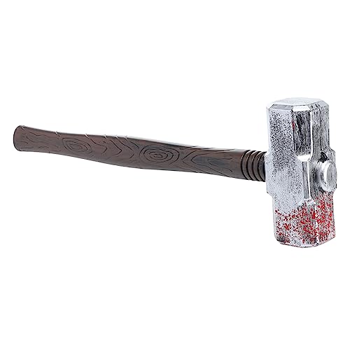 GARIOUANS 1 Stück Halloween Hammer Prop aus Kunststoff für Cosplay und Bühnenaufführungen Leicht und Tragbar für Lustige Streiche und Partys von GARIOUANS