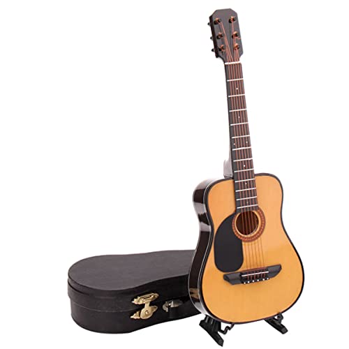 GARIOUANS 1 Stück Miniatur Gitarre Modell Dekorative Mini Gitarre für Zuhause Lehrhilfe und Fotorequisiten Hochwertige Verarbeitung für Freunde und Familie von GARIOUANS