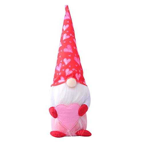 GARIOUANS 1 Stück Valentinstag Plüschtier GNOME mit Herzmuster Romantisches für Freunde und Partner Dekorative Doll für Schlafzimmer und Büro aus Hochwertigem und Gefertigt Kreativ und GARIOUANS 1 Stück Valentinstag Plüschtier GNOME mit Herzmuster Romantisches für Freunde und Partner Dekorative Doll für Schlafzimmer und Büro aus Hochwertigem und Gefertigt Kreativ und von GARIOUANS